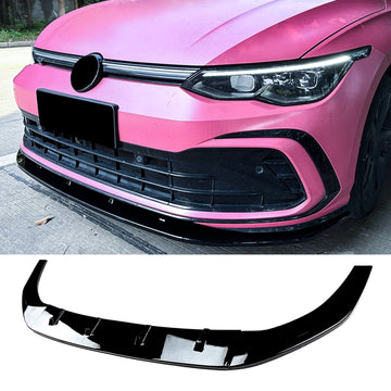 For 2021-2025 VW Golf MK8 GTD GTE GTI R R-Line Front Bumper Lip Splitter Gloss Black